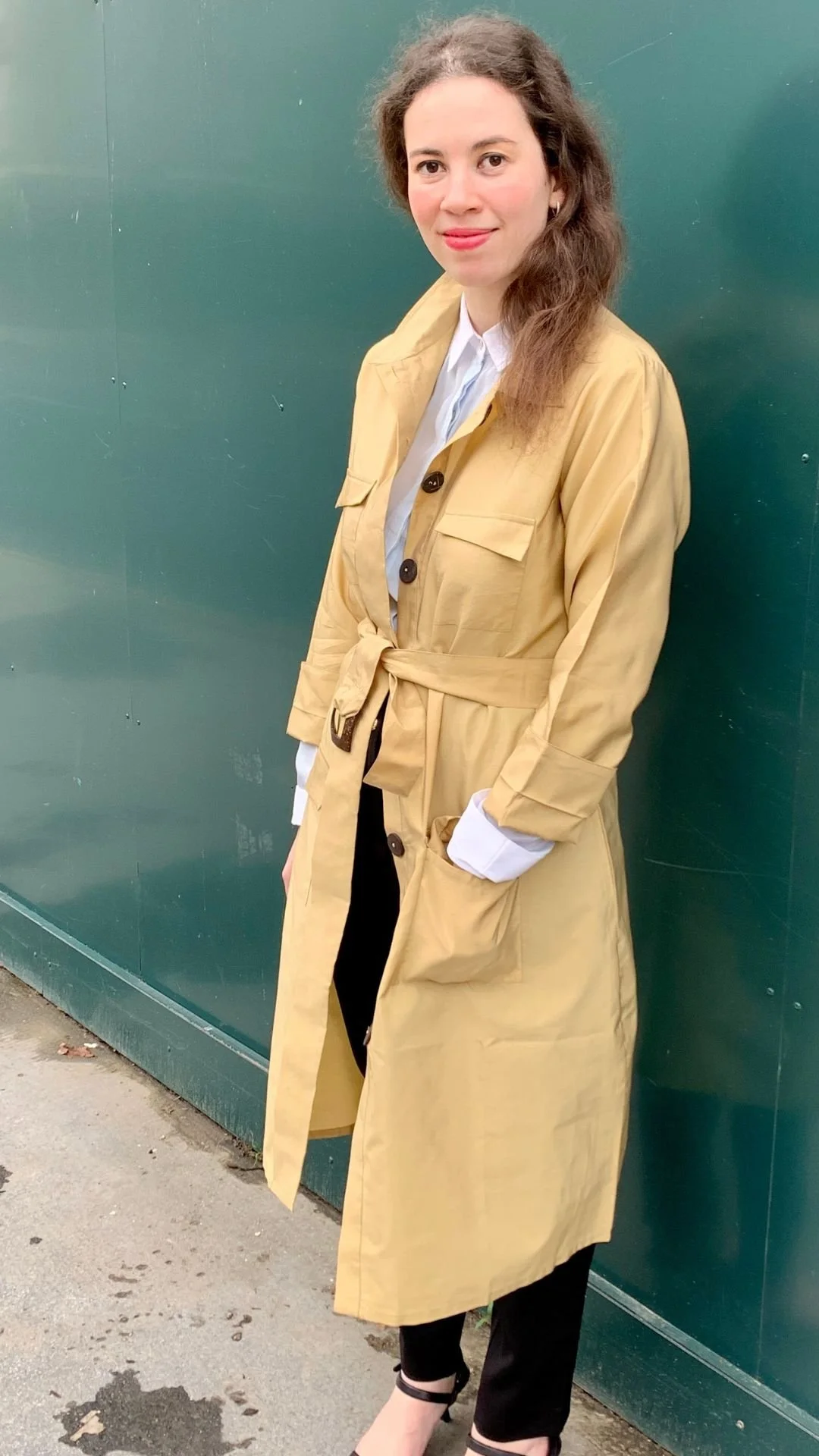 high pop trench coat ベージュ Pop London Champagne Gold Trench